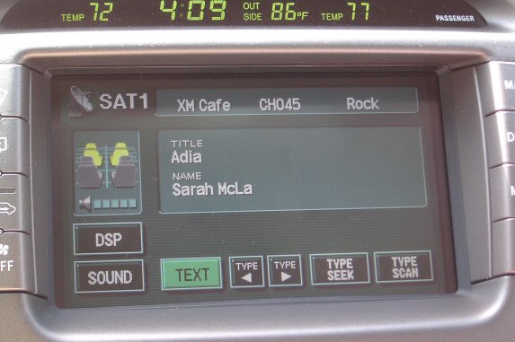 Toyota dealer installed satellite radio