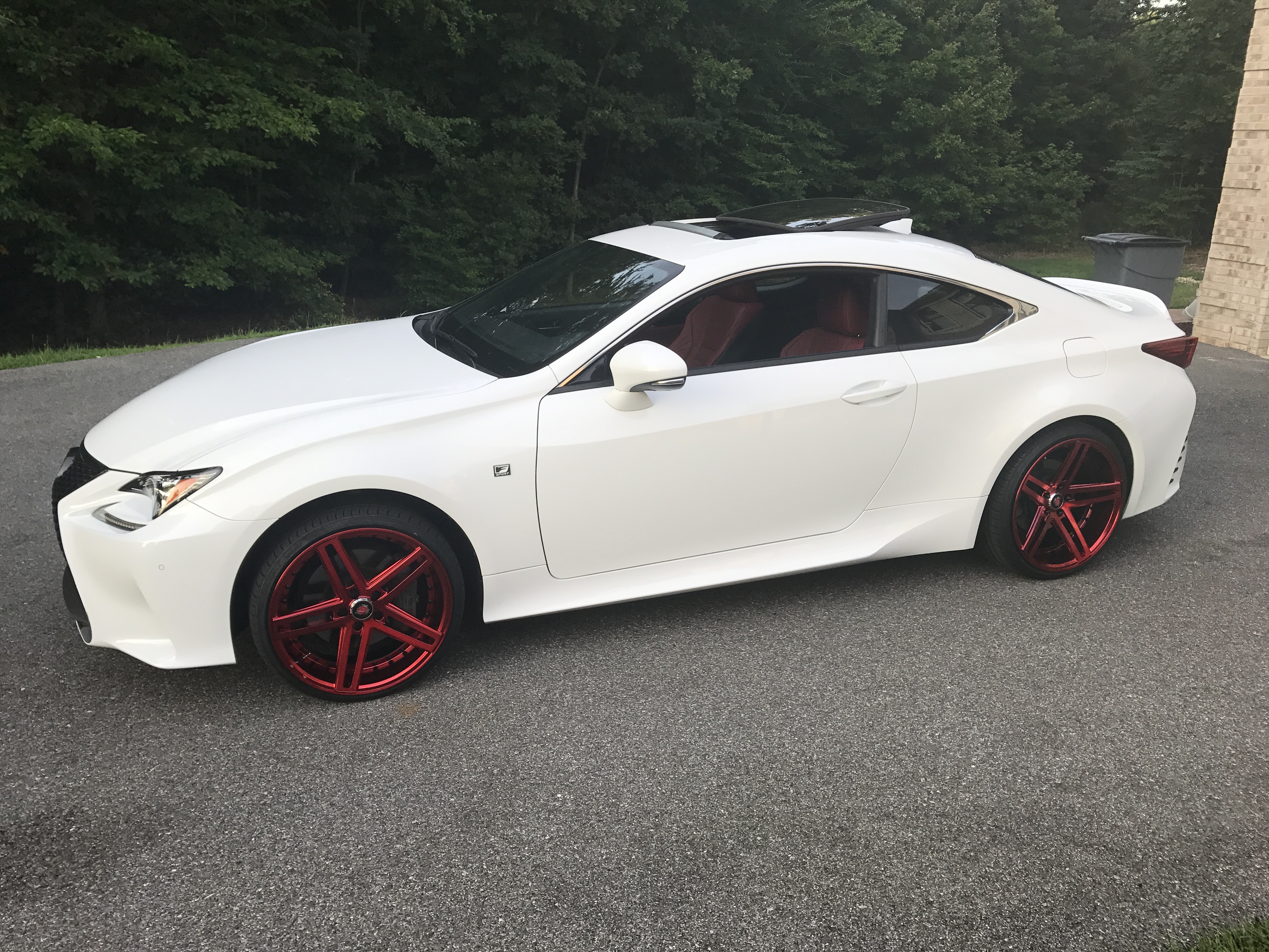 Red rims for my White RC350 Fsport - ClubLexus - Lexus Forum Discussion
