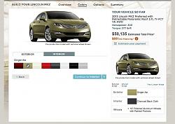 How to do automotive colors right.-2013_lincoln_mkz_configurator.jpg