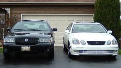 My  supercharged GS has a new V-8 powered friend!-both.jpg