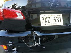 my lexus got rear ended today (body shop)-20140117_083008.jpg