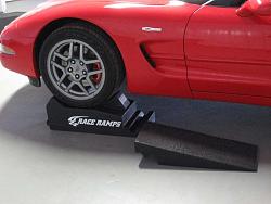 Oil Change DIY!-corvette-on-ramps.jpg