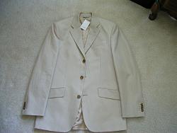 FS: Banana Republic Mens khaki beige suit jacket 38R NWT-suit3.jpg