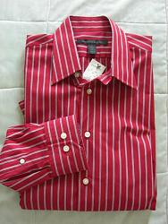 FS: Express design studio mens red striped dress shirt M nwt-ed2.jpg