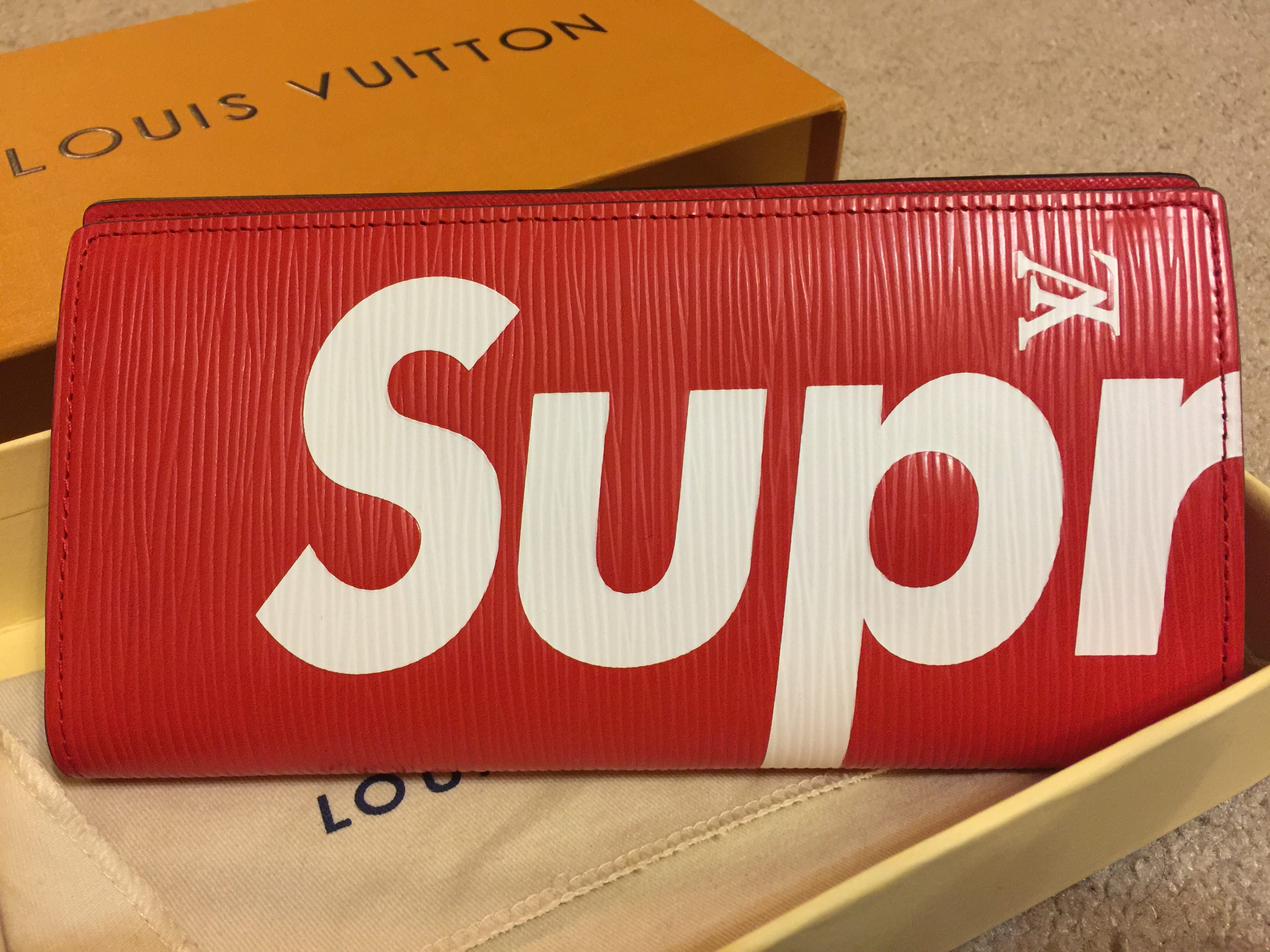 KS Authentic Louis Vuitton/Supreme Collab Red Epi Brazza Wallet - ClubLexus  - Lexus Forum Discussion