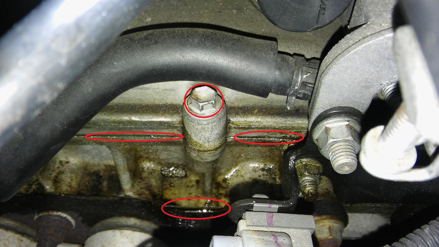 oil valve gasket leak