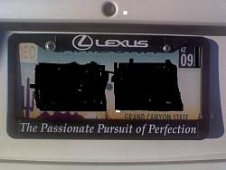 Would like an attractive License Plate Frame-lexus-license-plate-frame-2.jpg