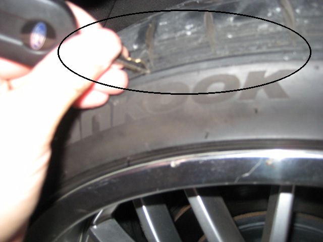 Scary, Tire Sliced like knife! - ClubLexus - Lexus Forum Discussion