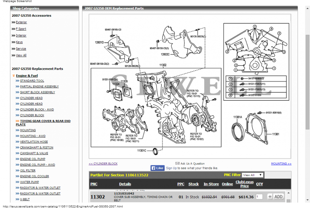 Name:  2007GS350OEMEngineFuelTIMINGGEARCOVERREARENDPLATEReplacementParts.png
Views: 16494
Size:  528.9 KB