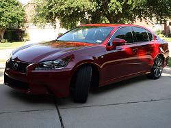 Pics of my &quot;Riviera Red&quot; exterior / black interior GS 350 F Sport-gs350_frontangle.jpg