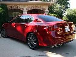 Pics of my &quot;Riviera Red&quot; exterior / black interior GS 350 F Sport-gs350_rearangle.jpg