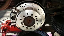 GX470 Rear Bearing, Brake, Caliper, Drilled Rotors, Backup Camera from GS350-20160725_184852.jpg