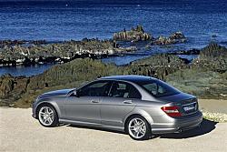 2008 Mercedes Benz C-Class vs. 2007 Lexus IS250-w204-rear.jpg