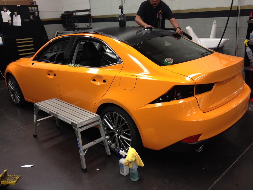 2015 ISX50 Vinyl Wrapped in Orange with Carbon Fiber Wrap on Top ...