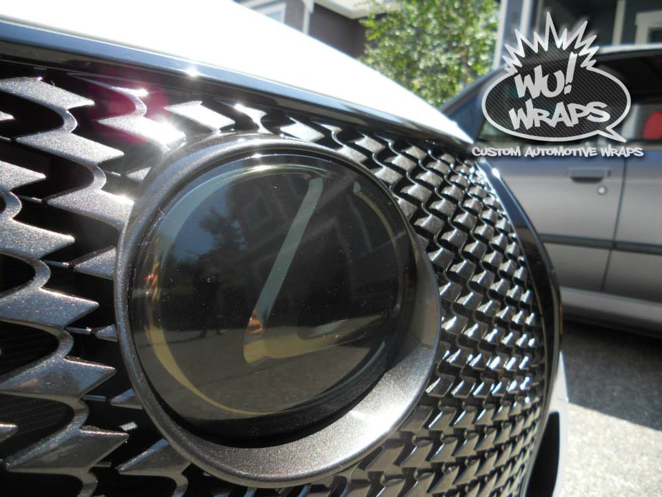 HOW TO VINYL WRAP A FRONT GRILL IN GOLD CHROME Using INLAYS! 