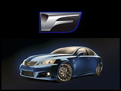 2014 IS F: custom start-up &amp; display-off images-lexus-f-logo-with-car-2.jpg