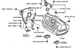 Where are the main and return fuel lines connected to the tank?-fuel-tank-parts-list.jpg