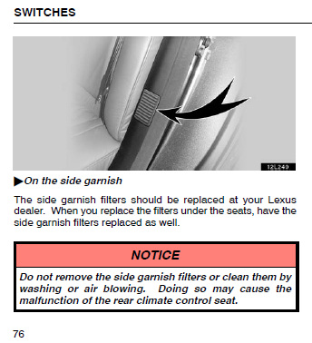 Ford climate control seat filter #3