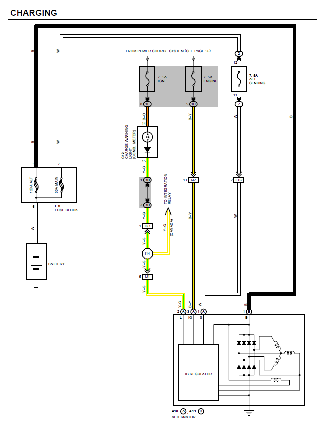 toyota alternator wiring diagram