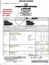 Timing Belt/Water Pump/Tensioner/Acc.Belt replaced!-lexus-receipt.jpg