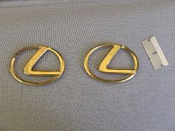Assorted Lexus emblems for sale Chrome and gold-dscf0229.jpg
