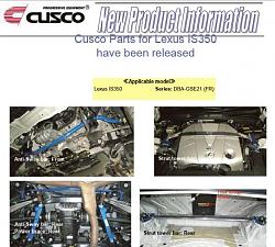 Cusco Parts released &lt;-----------------cusco-is350-parts.jpg