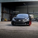Black Lexus RC-F With Red Strasse Forged Wheels Is Sexy All Over