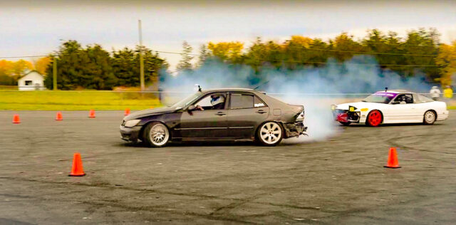 LEXUS IS300 vs NISSAN 240SX tandem drift