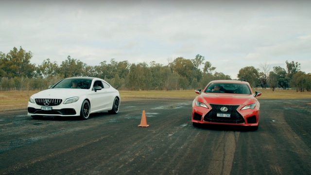 RC F Takes On AMG C63 S In a Drag Race