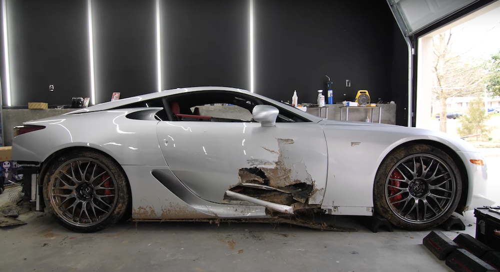 Wrecked Lexus LFA